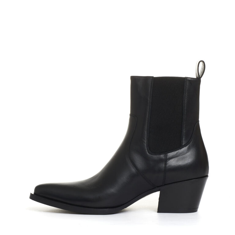 Sorelle Perego camperos con elastici pelle nero tacco 50 mm Solo un giorno rimasto