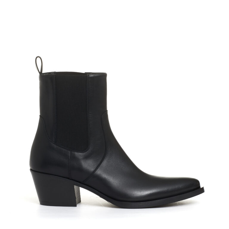Sorelle Perego camperos con elastici pelle nero tacco 50 mm Solo un giorno rimasto