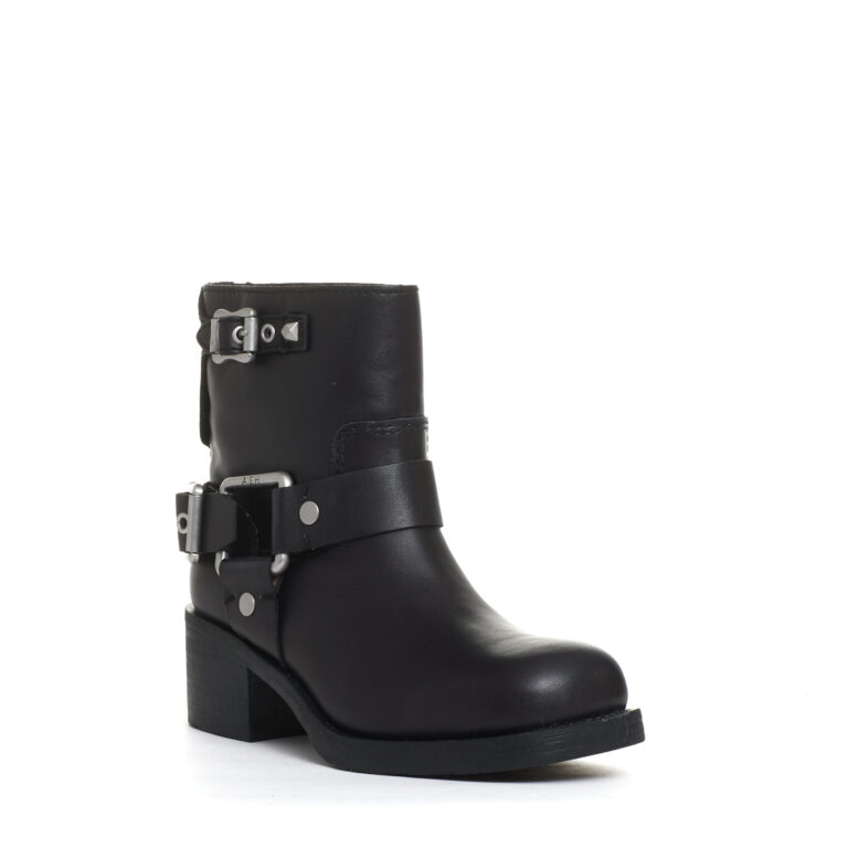 Sorelle Perego biker basso con fibbie nero Duty-free
