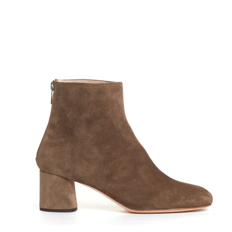 Sorelle Perego stivaletto camoscio taupe tacco 60 mm Sconti questo mese