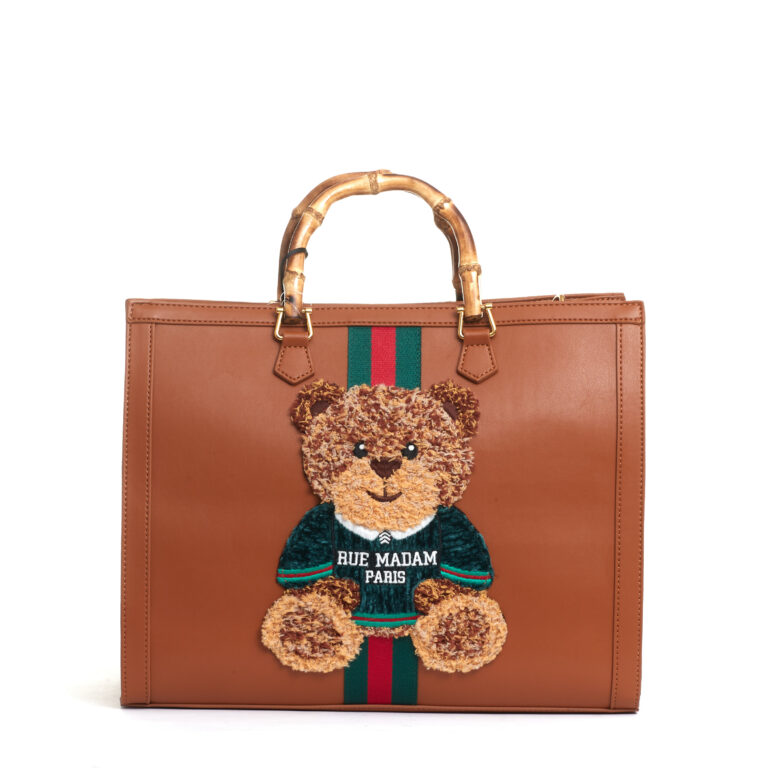 Sorelle Perego tote bag cuoio grande con Teddy e tracolla Soddisfazione Garantita