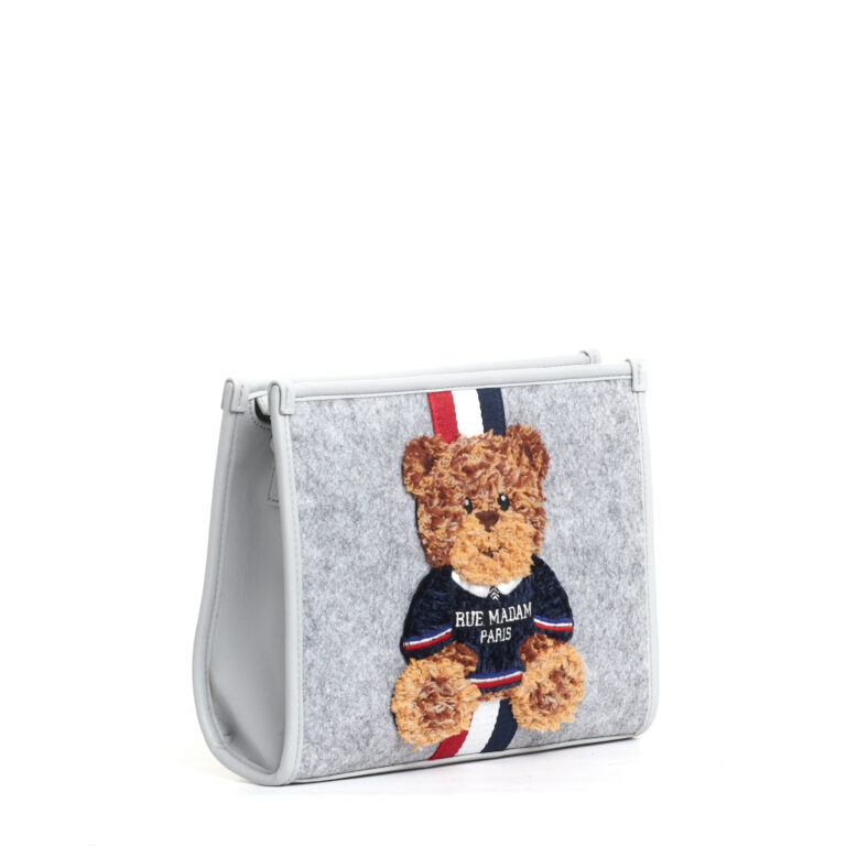 Sorelle Perego clutch grigio con Teddy Fino Al -60%