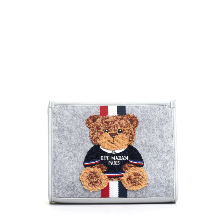 Sorelle Perego clutch grigio con Teddy Fino Al -60%