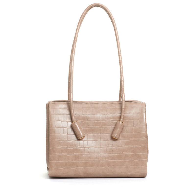 Sorelle Perego borsa in cocco taupe In Vendita