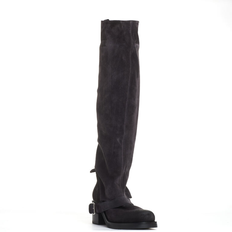 Sorelle Perego stivale biker camoscio antracite Saldi