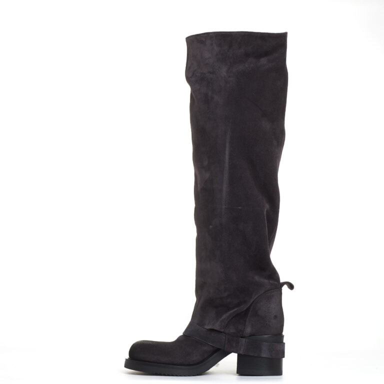 Sorelle Perego stivale biker camoscio antracite Saldi