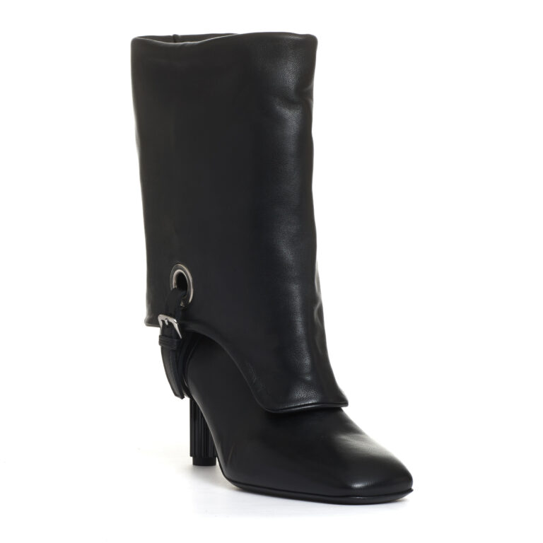 Sorelle Perego stivaletto con risvolto tacco 70 mm nero Negozio