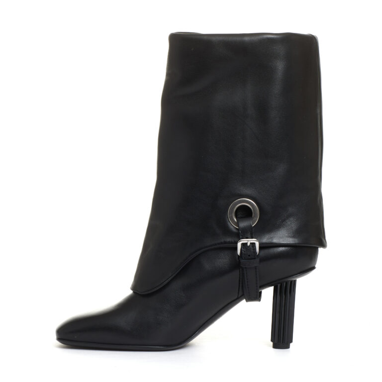 Sorelle Perego stivaletto con risvolto tacco 70 mm nero Negozio