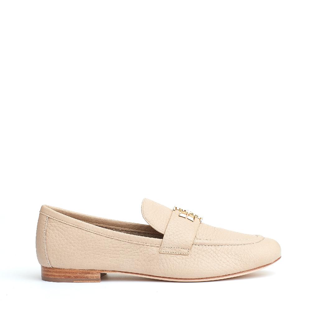 Sorelle Perego mocassino Eleanor pelle beige logo Offerta natalizia