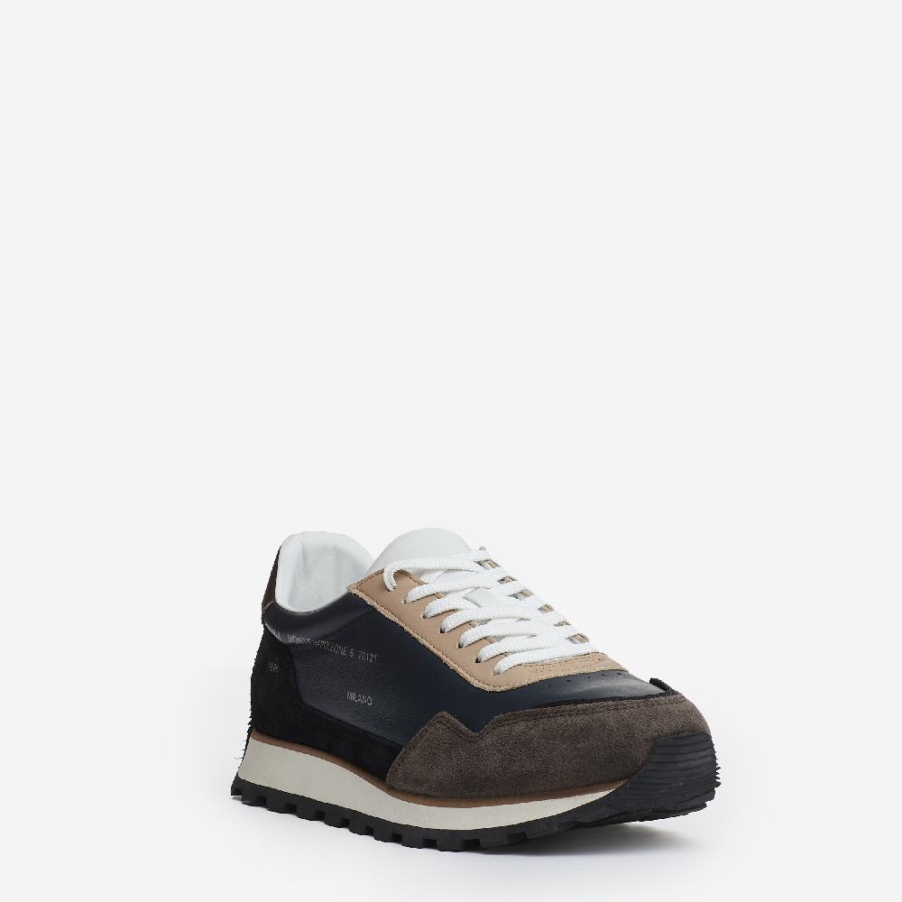 Sorelle Perego running 86er camoscio pelle nero blu tortora Offerta temporanea