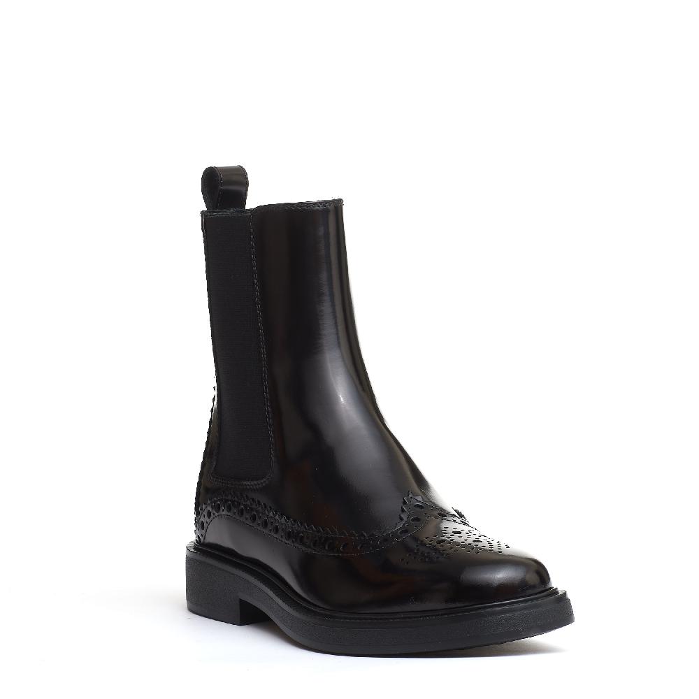 Sorelle Perego stivaletto bucature nero Liquidazione
