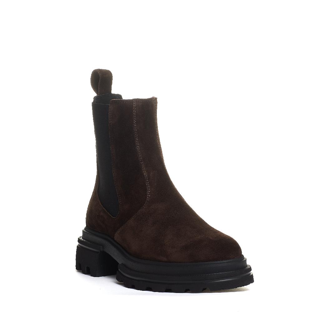 Sorelle Perego chelsea boot elastico camoscio marrone Ultimo giorno