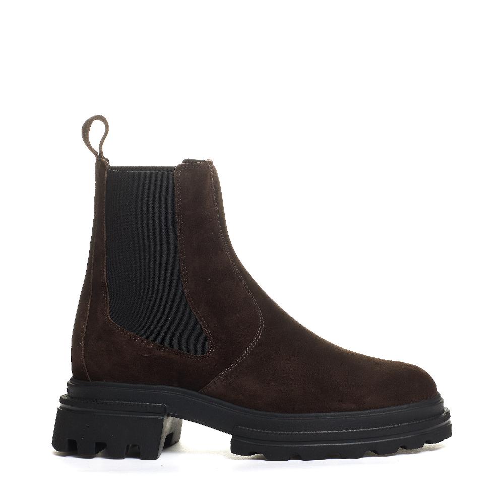 Sorelle Perego chelsea boot elastico camoscio marrone Ultimo giorno
