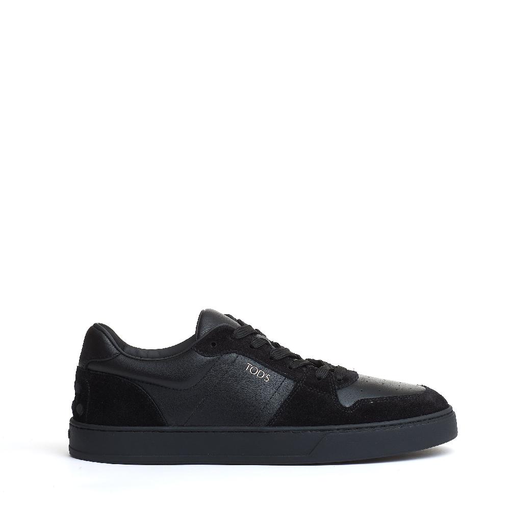 Sorelle Perego sneakers basket camoscio e pelle nera Promozione temporanea