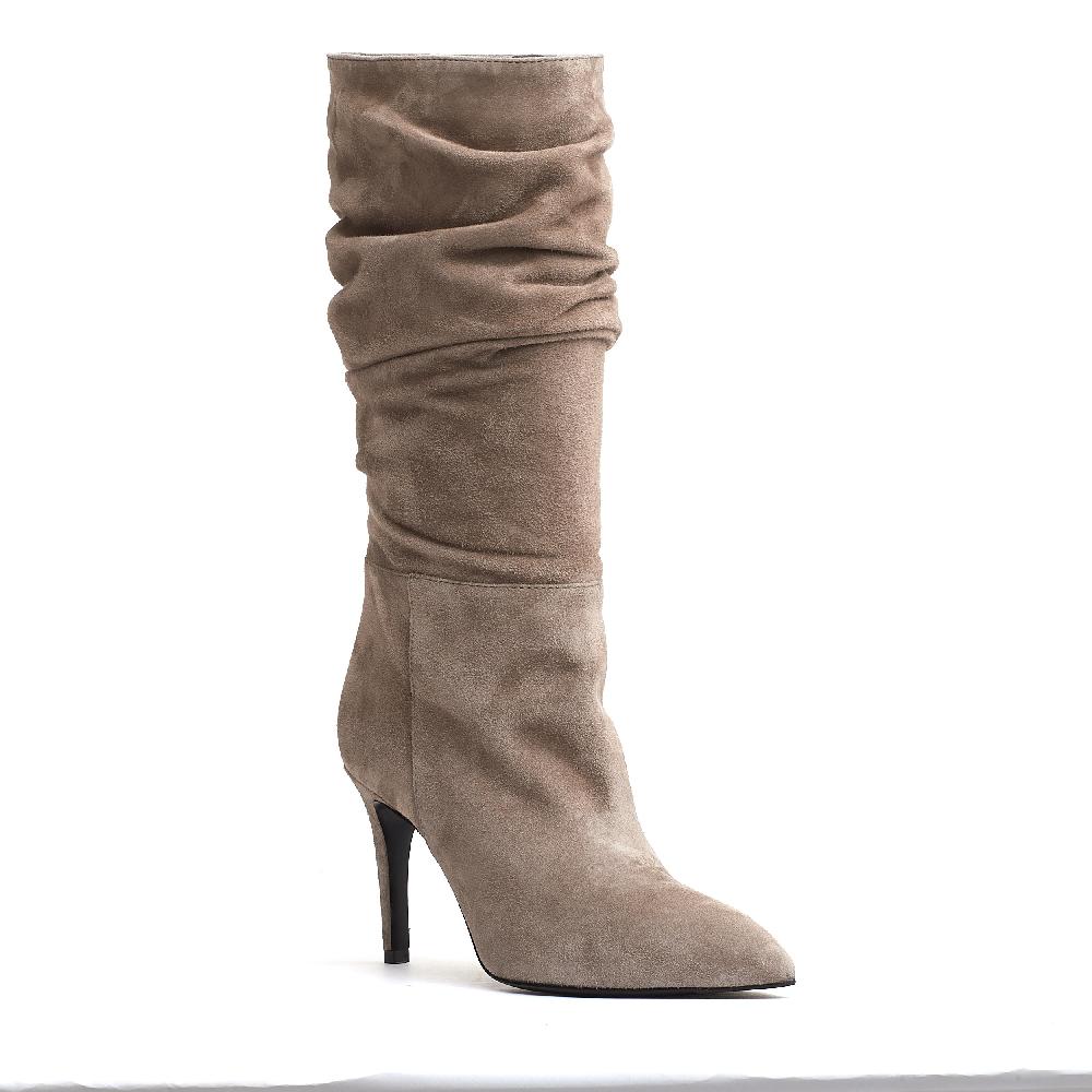 Sorelle Perego stivaletto arricciato camoscio antilope Fino Al -60%
