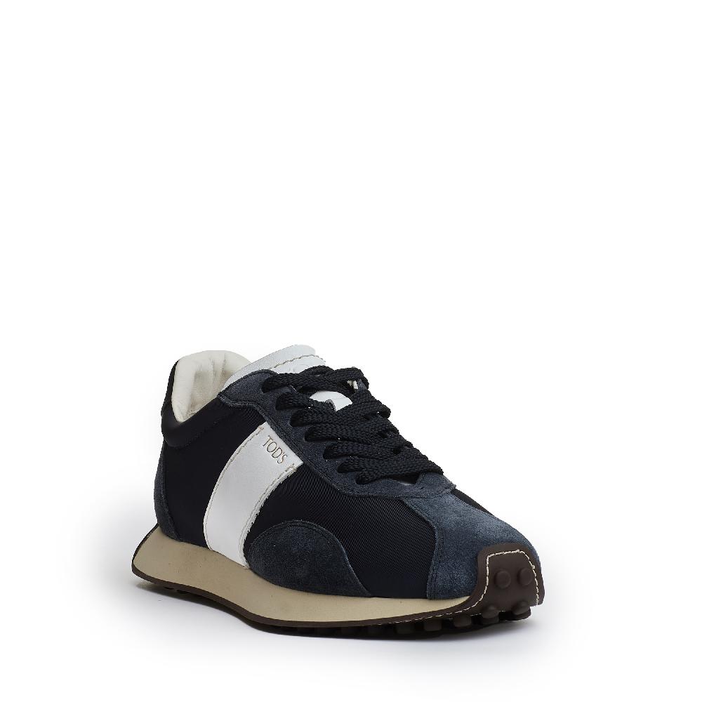 Sorelle Perego sneakers camoscio blu e tessuti Sconto