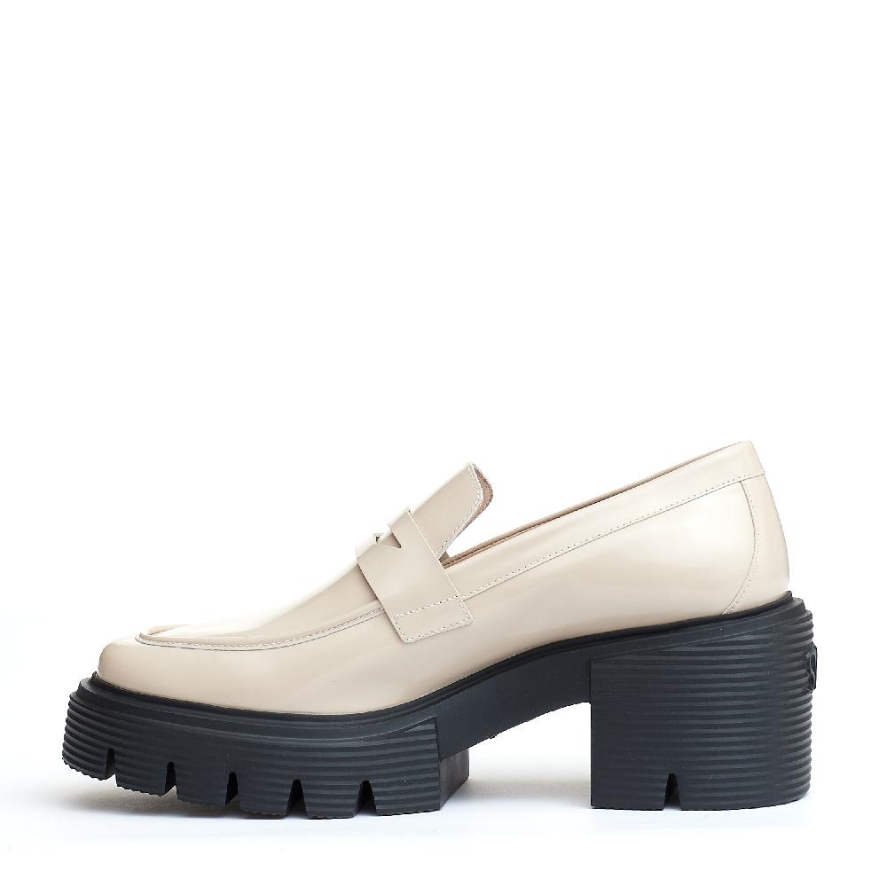 Sorelle Perego mocassino pelle beige fondo in gomma Negozio