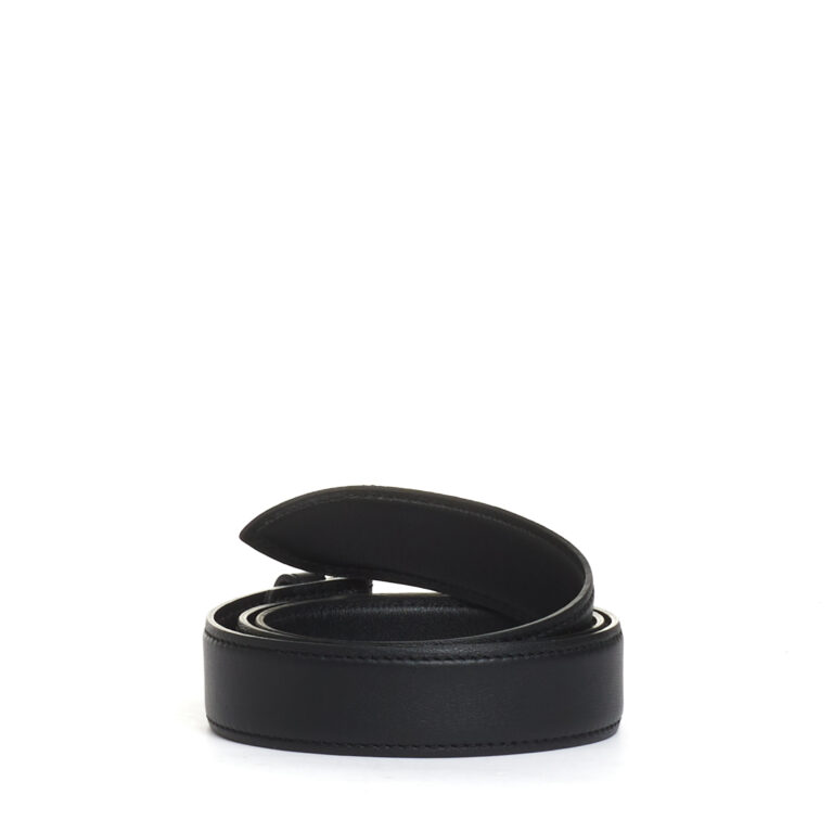 Sorelle Perego cintura nera fibbia oro quadrata Lightning offer