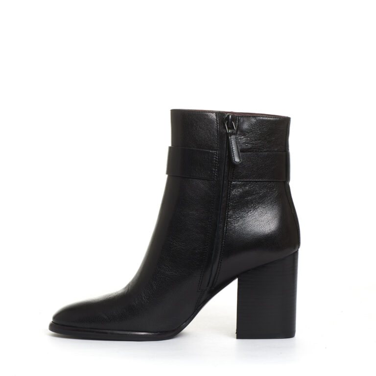 Sorelle Perego stivaletto pelle nera logo tacco 70 mm Sconti VIP