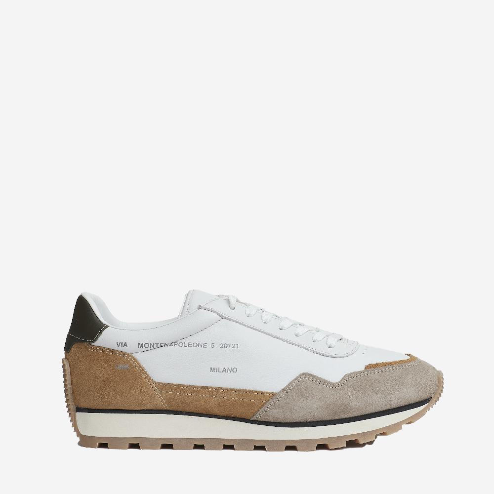 Sorelle Perego running 86er camoscio pelle bianco beige Offerta settimanale