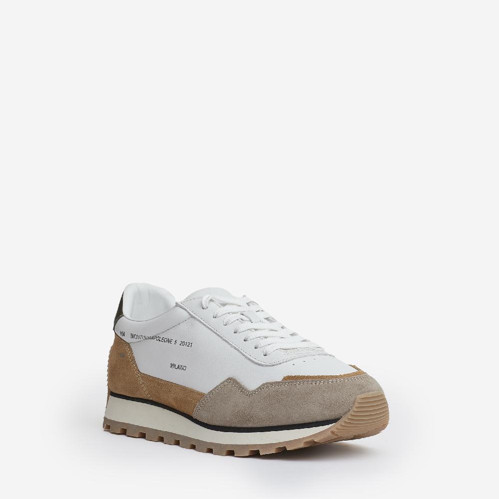 Sorelle Perego running 86er camoscio pelle bianco beige Offerta settimanale