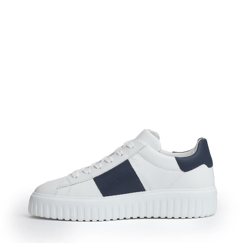 Sorelle Perego h stripe pelle bianco slash blu Ultimi tre giorni