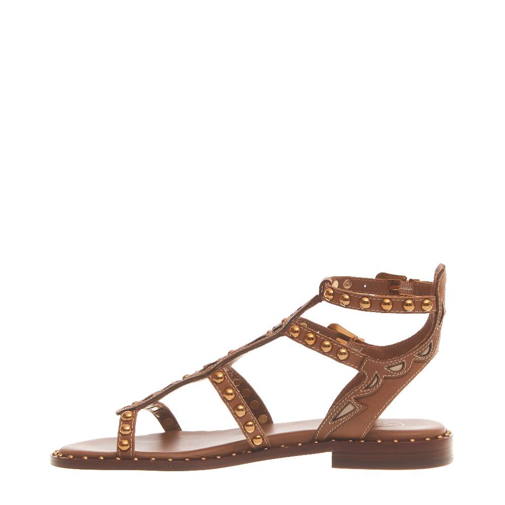 Sorelle Perego sandalo cuoio borchie oro Only for today
