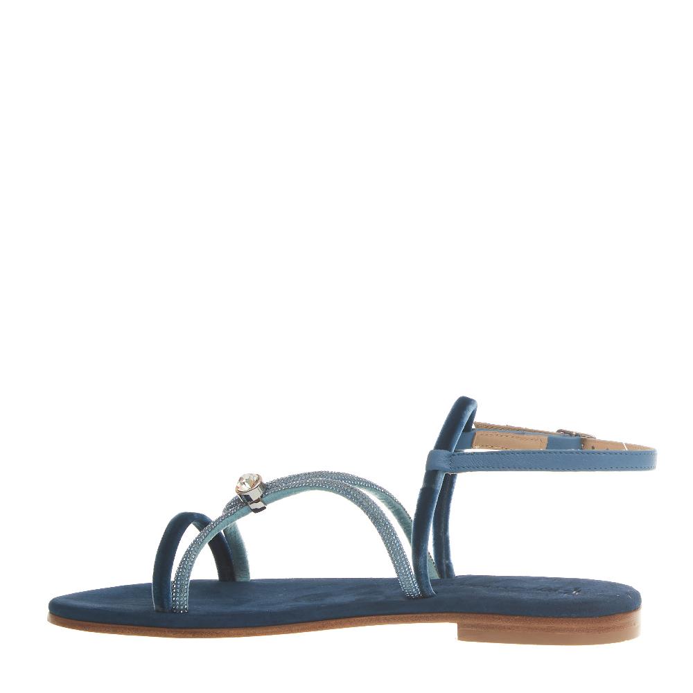 Sorelle Perego sandalo in velluto blu con microcristalli Sostegno trimestrale