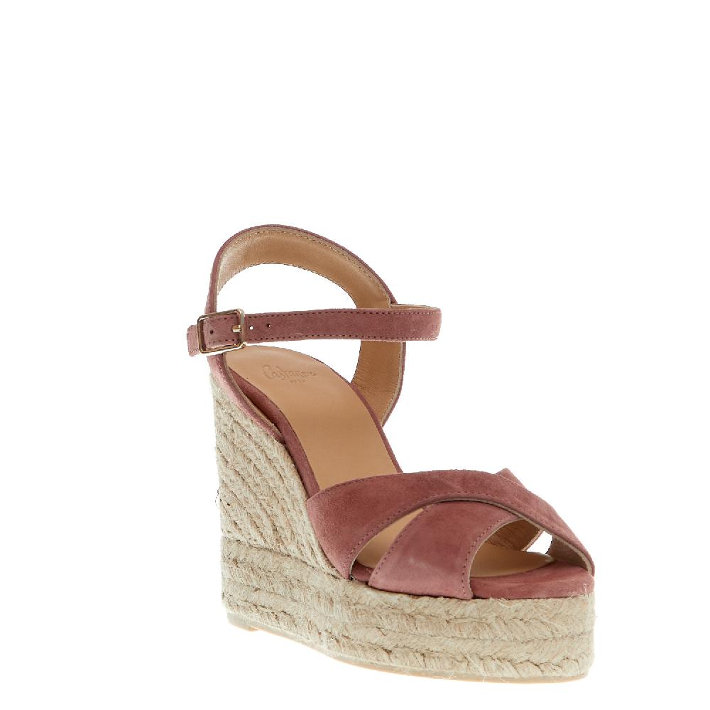 Sorelle Perego Espadrillas zeppa 110 mm incrocio rosa antico Duty-free
