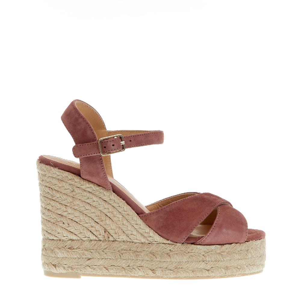 Sorelle Perego Espadrillas zeppa 110 mm incrocio rosa antico Duty-free