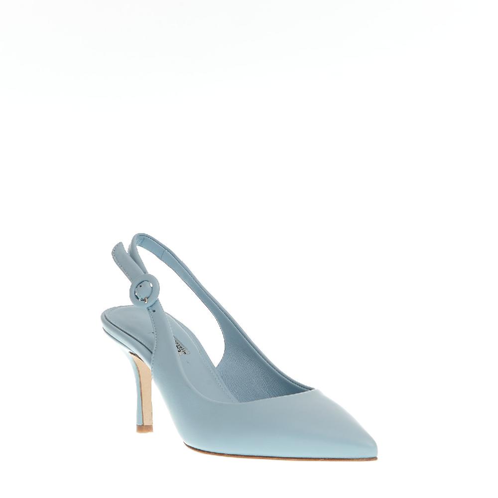 Sorelle Perego slingback pelle azzurra Vendita