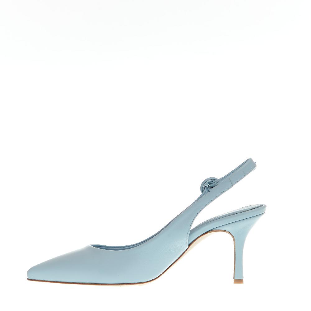Sorelle Perego slingback pelle azzurra Vendita