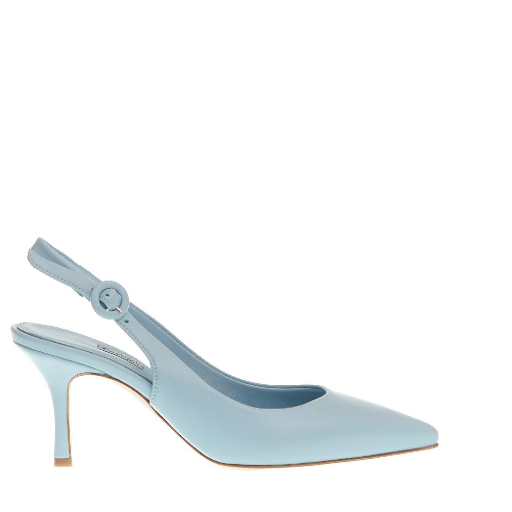 Sorelle Perego slingback pelle azzurra Vendita