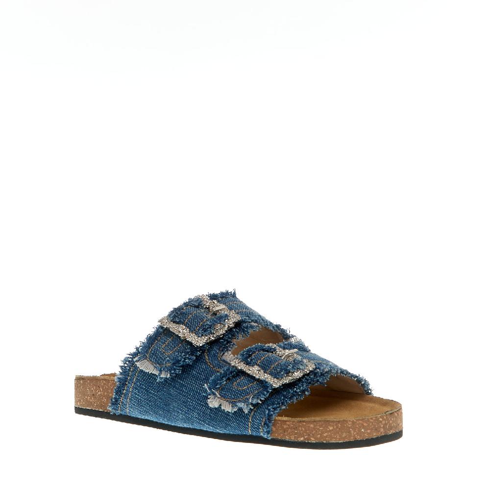 Sorelle Perego ciabatta jeans fibbia strass Pezzi Unici