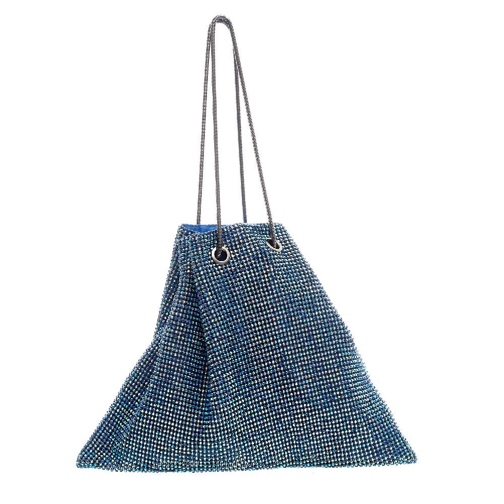 Sorelle Perego borsa a sacchetto strass pavone Negozi Online