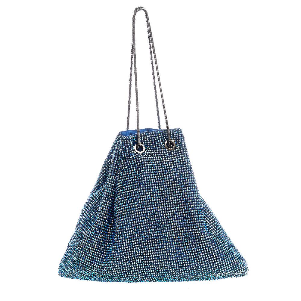 Sorelle Perego borsa a sacchetto strass pavone Negozi Online