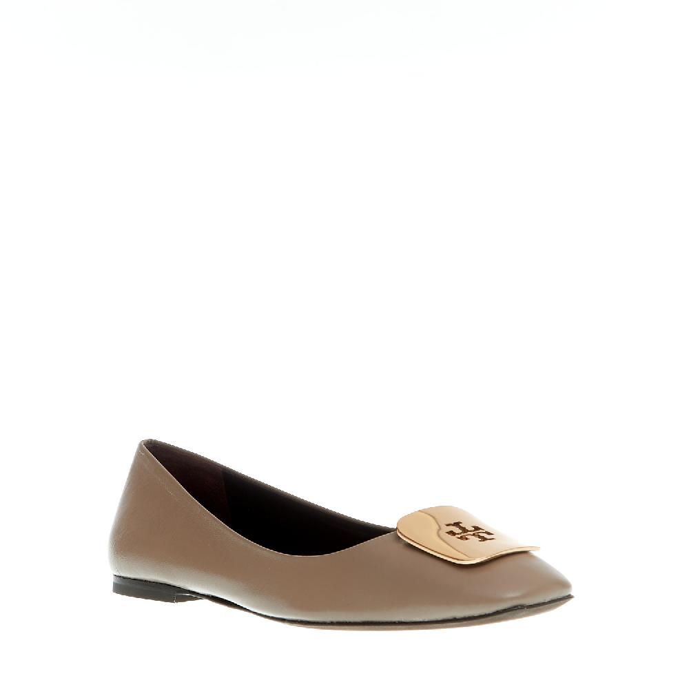 Sorelle Perego ballerina pelle fango logo oro Promozione Limitata