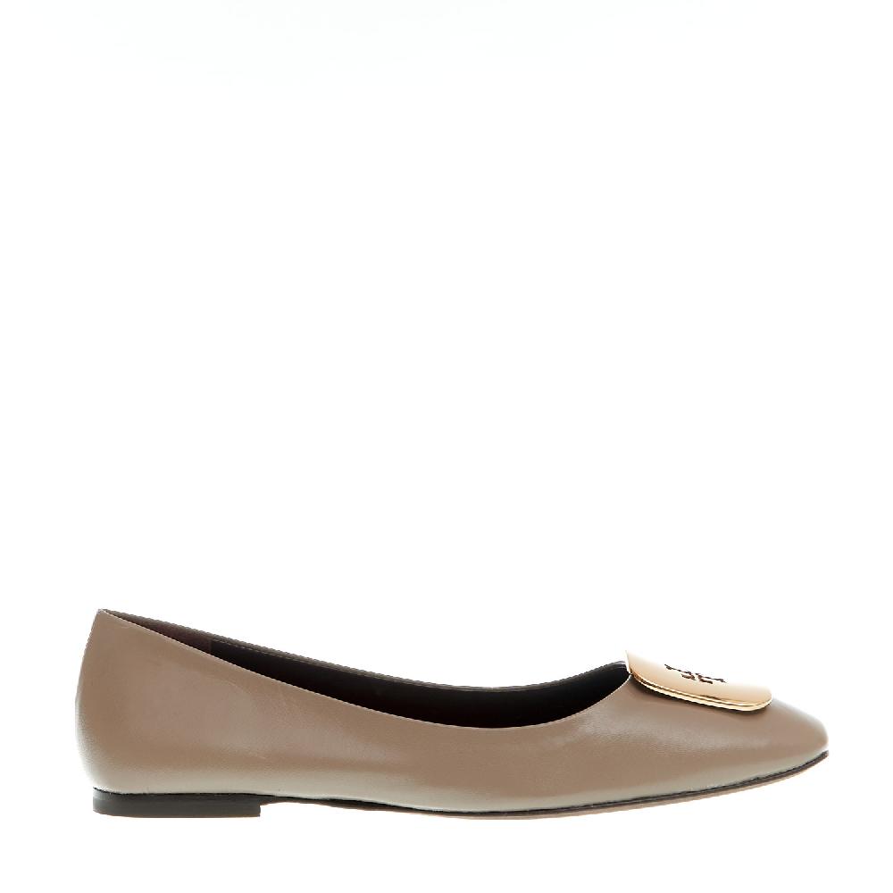 Sorelle Perego ballerina pelle fango logo oro Promozione Limitata