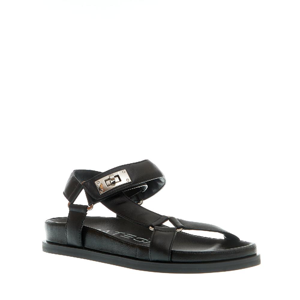 Sorelle Perego sandalo anatomico nero fibbie Sconto