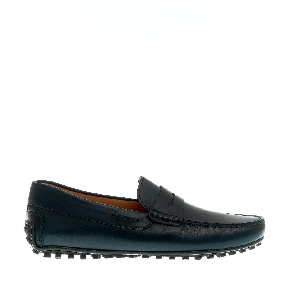 Sorelle Perego mocassino driver pelle blu Vendite Flash