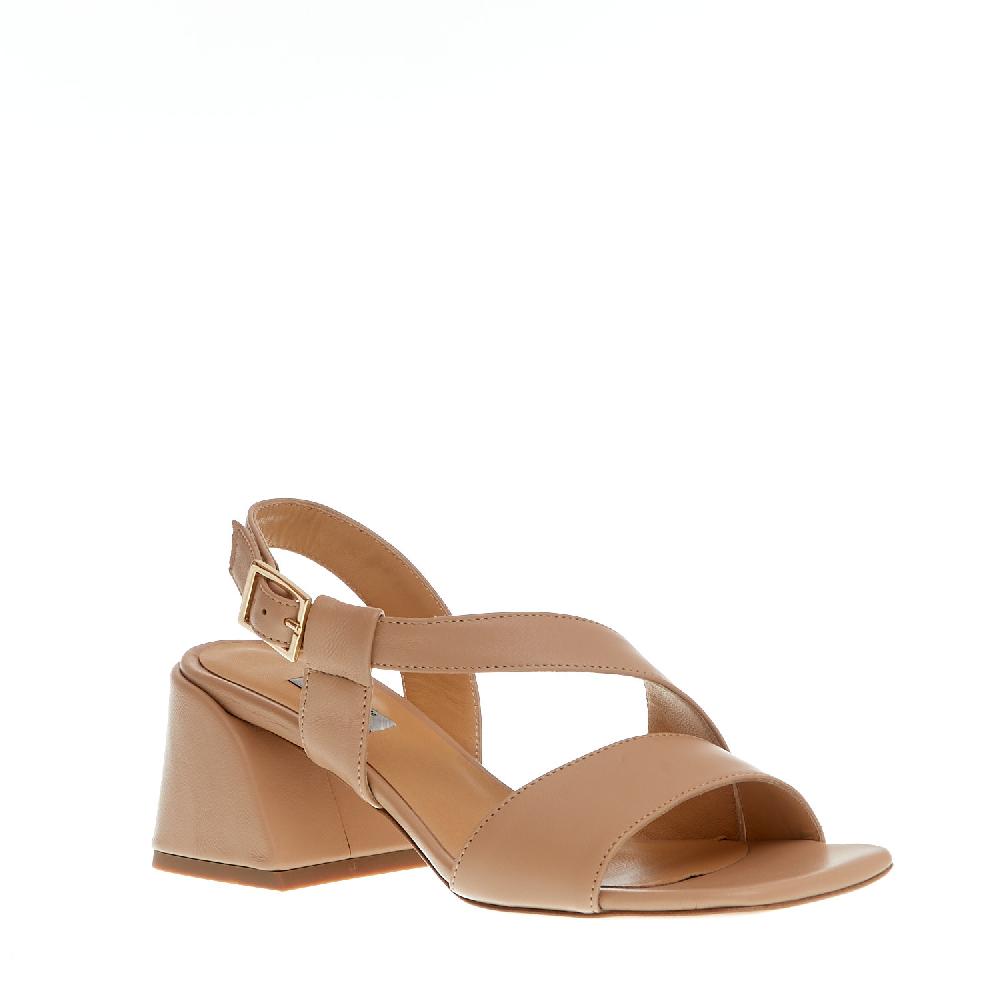 Sorelle Perego sandalo pelle beige tacco 60 In Saldo