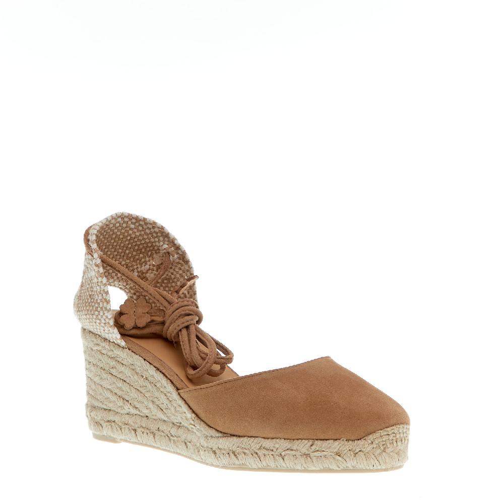 Sorelle Perego Espadrillas zeppa 70 mm camoscio beige Spedizione gratuita