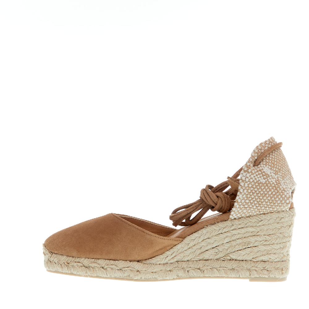 Sorelle Perego Espadrillas zeppa 70 mm camoscio beige Spedizione gratuita