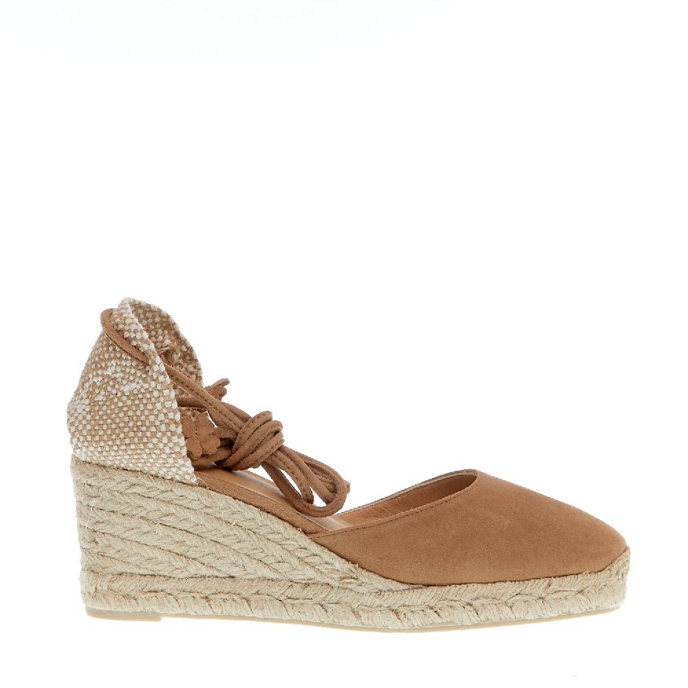 Sorelle Perego Espadrillas zeppa 70 mm camoscio beige Spedizione gratuita