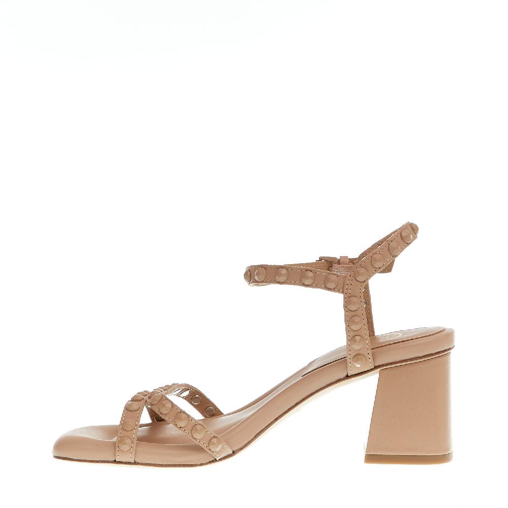 Sorelle Perego sandalo tacco 60 mm borchie nude Sconto di tempo limitato