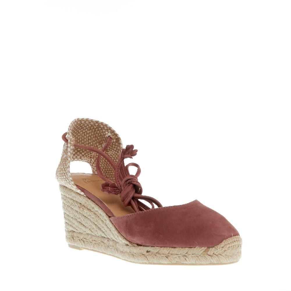 Sorelle Perego Espadrillas zeppa 70 mm camoscio rosa antico Offerta speciale