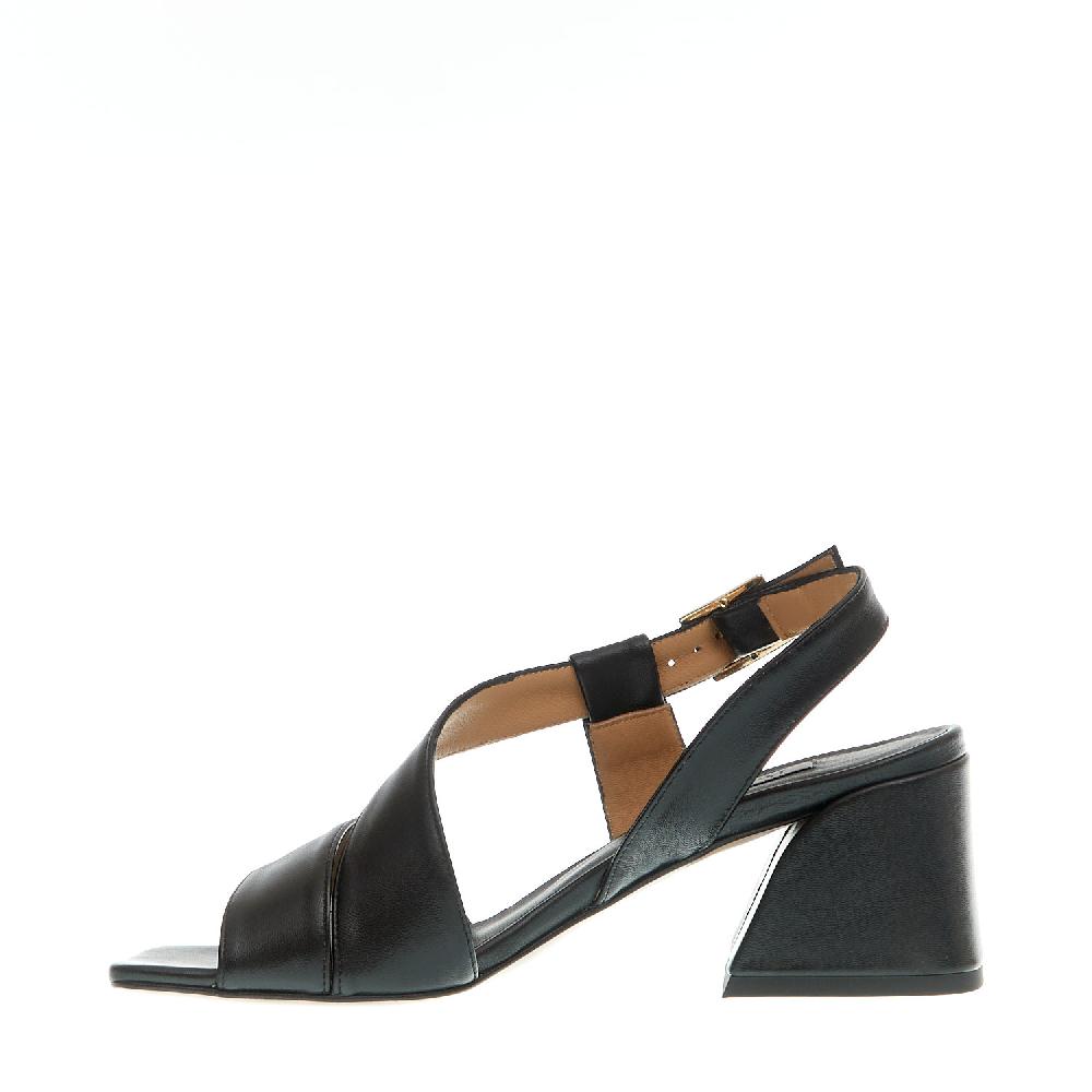 Sorelle Perego sandalo pelle nero tacco 60 Black Friday