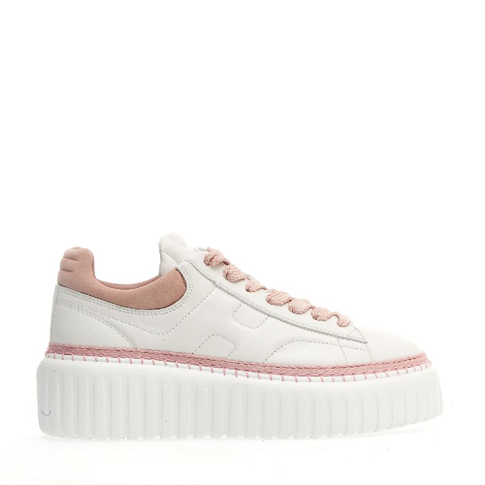 Sorelle Perego h stripe bianca e rosa Offerta temporanea