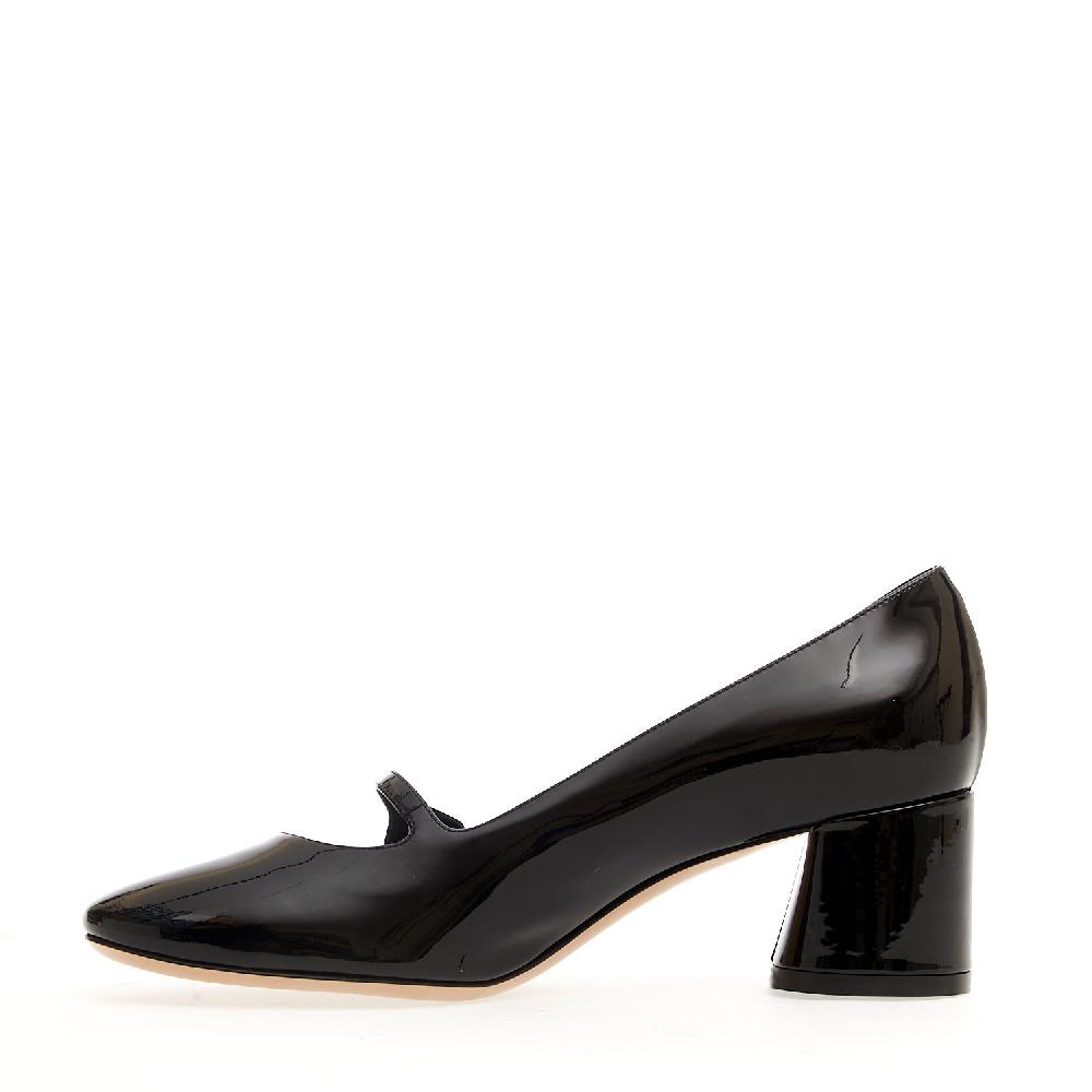 Sorelle Perego mary jane vernice nera tacco 50 mm Bestseller