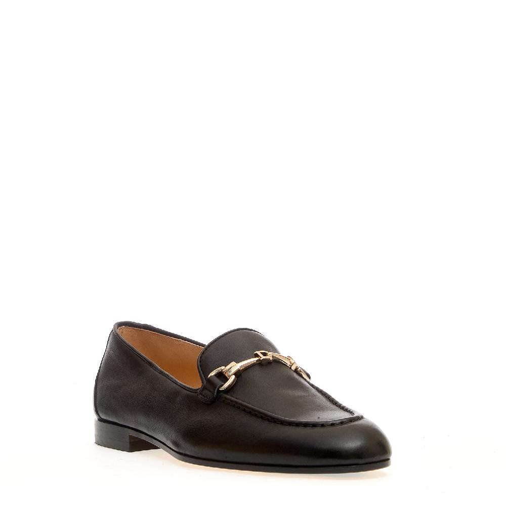 Sorelle Perego mocassino fibbia pelle nero Offerte giornaliere